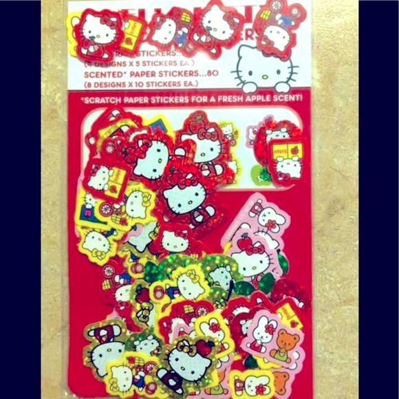 Vintage Hello Kitty Apple Scented Stickers 100 Rare New